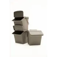 Комплект мусорных баков Sortic для раздельного сбора цвет серый 11 л 3 шт