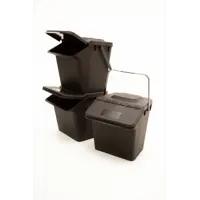 Комплект мусорных баков Sortic для раздельного сбора цвет черный 11 л 3 шт
