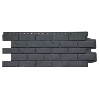 Фасадная панель Grand line Состаренный кирпич Стандарт 1109x418x20мм графит 0.39м² 10шт