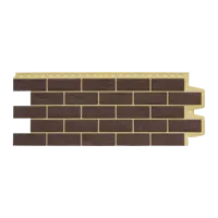 Фасадная панель Grand line Состаренный кирпич Элит 1109x418x20мм каштан 0.39м² 10шт