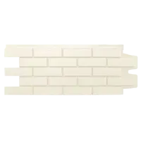 Фасадная панель Grand line Клинкерный кирпич Стандарт 1109x418x20мм молочный 0.38м² 10шт