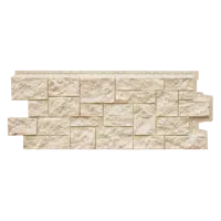 Фасадная панель Grand line Дикий камень Стандарт 1110x417x20мм молочный 0.38м² 10шт