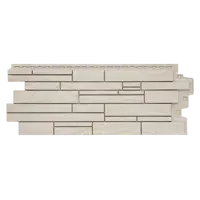 Фасадная панель Grand line Скала Стандарт 1110x418x20мм молочный 0.37м² 10шт