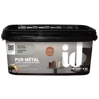 Краска декоративная ID Pur Metal серебряная металлик 2 л