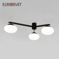 Люстра потолочная Eurosvet 70220/3 A065764 3 лампы 4 м² цвет черный/белый