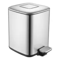 Мусорное ведро с педалью Wasserkraft K-649 цвет металлик 9 л