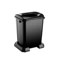 Контейнер для мусора с крышкой Telkar 32x60x42.5см 50 л черный