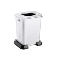 Мусорное ведро с крышкой Telkar 32x60x42.5см 50 л белый