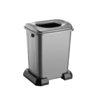 Мусорное ведро с крышкой Telkar 32x60x42.5см 50 л серый