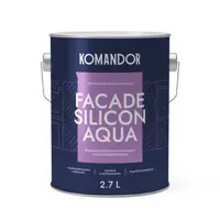 Фасадная краска моющаяся Komandor 271022 матовая цвет белый база A 2.70 л