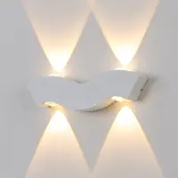 Настенный светильник светодиодный влагозащищенный Flylight Wavewh теплый белый (желтый) свет цвет белый