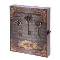 Ключница 227844А ПВХ 28x4.5 см цвет коричневый