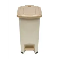 Контейнер для мусора Эльфпласт Slim с педалью молочный 10 л