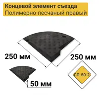 Съезд с бордюра Композит СП-50-2 правый концевая часть