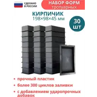 Форма для тротуарной плитки Точно-Крепко Кирпич шагрень 200x100x45мм 30шт