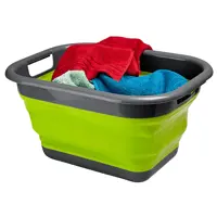 Таз прямоугольный складывающийся Tri International полипропилен 10 л цвет зеленый