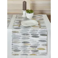 Салфетка под столовые приборы Обуховская мануфактура праздник D-surf/gris, 140x40 см цвет серый