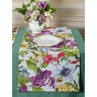 Салфетка под столовые приборы Обуховская мануфактура праздник D-hilda/lila, 140x40 см цвет роза