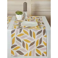 Салфетка под столовые приборы Обуховская мануфактура праздник D-geo/coord/amarillo, 140x40 см цвет горчичный