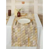 Салфетка под столовые приборы Обуховская мануфактура праздник D-arena/amarillo, 140x40 см цвет коричневый