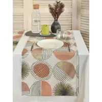 Салфетка под столовые приборы Обуховская мануфактура праздник D-eyes/beige, 140x40 см цвет бежевый