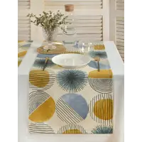 Салфетка под столовые приборы Обуховская мануфактура праздник D-eyes/azul, 140x40 см цвет голубой