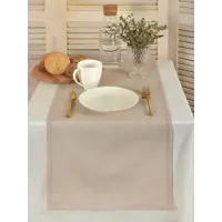 Салфетка под столовые приборы Обуховская мануфактура праздник D-falso liso/culla/claro, 140x40 см цвет бежевый