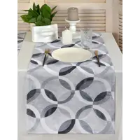 Салфетка под столовые приборы Обуховская мануфактура праздник D-ritmo/gris, 140x40 см цвет серый