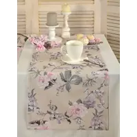 Салфетка под столовые приборы Обуховская мануфактура праздник D-amara/gris, 140x40 см цвет сиреневый