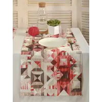 Салфетка под столовые приборы Обуховская мануфактура праздник D-vega/rojo, 140x40 см цвет красный