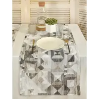 Салфетка под столовые приборы Обуховская мануфактура праздник D-vega/gris, 140x40 см цвет серый