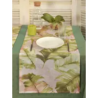 Салфетка под столовые приборы Обуховская мануфактура праздник D-alona/verde, 140x40 см цвет зеленый