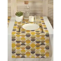 Салфетка под столовые приборы Обуховская мануфактура праздник D-thao/amarillo, 140x40 см цвет горчичный