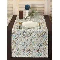 Салфетка под столовые приборы Обуховская мануфактура праздник D-mosaico/turquesa, 140x40 см цвет бирюзовый