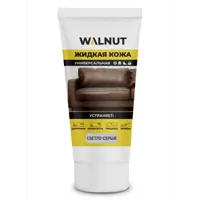 Жидкая кожа Walnut для ремонта и восстановления обуви одежды мебели из кожи цвет светло-серый 0.70 л