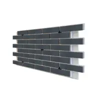 Термопанель фасадная Европа 1004040 1165x620x40мм темно-серый 0.61м² 1шт