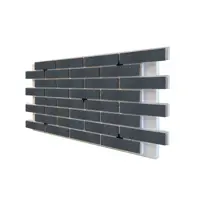 Термопанель фасадная Европа 1004060 1165x620x60мм темно-серый 0.61м² 1шт