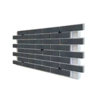 Термопанель фасадная Европа 1004080 1165x620x80мм темно-серый 0.61м² 1шт