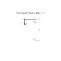 Ветровая (фронтонная) планка B-Group 10x28x65х109х10x1250мм для фальцевой кровли RAL 6005 зеленый 4шт