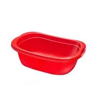 Таз прямоугольный Эльфпласт пластик 24 л цвет красный