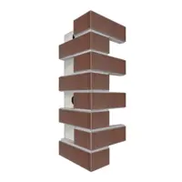 Термопанель фасадная угловая Европа Амстердам 600x250x270x60мм коричневый