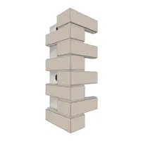 Термопанель фасадная угловая Европа Амстердам 600x250x270x40мм светло-серая