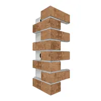 Термопанель фасадная угловая Европа Теннесси 600x270x60 мм серая