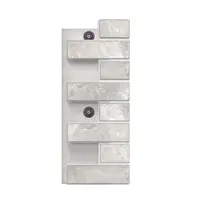 Термопанель фасадная угловая Европа Колорадо 600x270x60 мм светло-серая