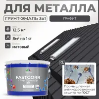 Грунт-эмаль по ржавчине 3 в 1 Malare FastCorr износостойкая быстросохнущая цвет RAL 7024 графитово-серый(темный) матовая