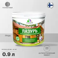 Лазурь для дерева Malare Professional антисептическая быстросохнущая без запаха цвет груша 0.9 кг