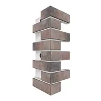 Угловой элемент фасадной термопанели Европа Орегон 600x250x60мм 0.15м² цвет коричневый с темными вкраплениями