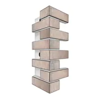 Угловой элемент фасадной термопанели Европа Орегон 600x250x40мм 0.15м² цвет бежевый