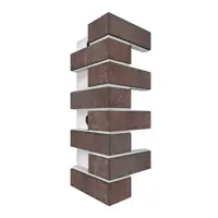 Угловой элемент фасадной термопанели Европа Иллинойс 600x250x40мм 0.15м² цвет темно-коричневый (теплый)