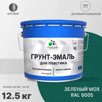 Грунт-эмаль для пластиковых для сайдинга окон и подоконников Malare FastCorr быстросохнущая матовая цвет зелёный мох 12.